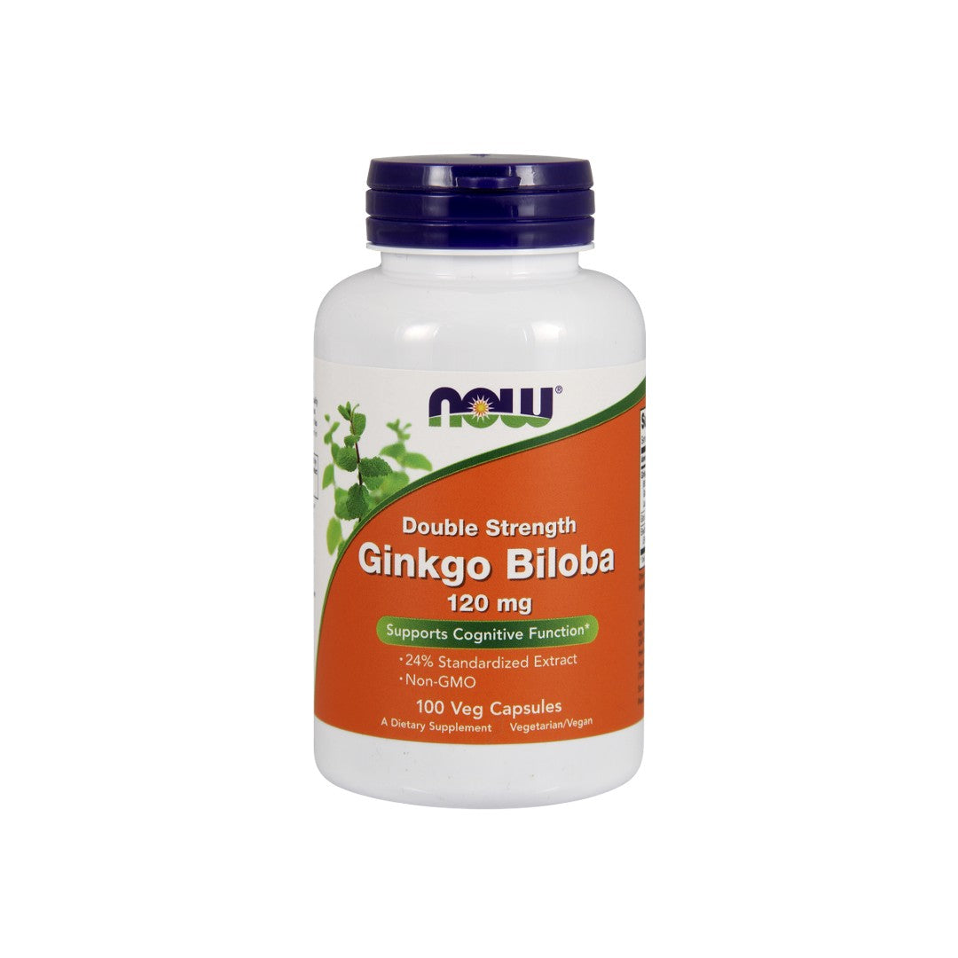 Now Foods Extrait de Ginkgo Biloba 24% 120 mg 100 gélules végétales.