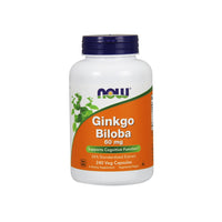 Vignette pour Now Foods Extrait de Ginkgo Biloba 24% 60 mg 240 gélules végétales.