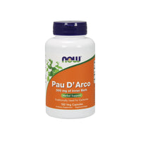 La vignette pour Now Foods Pau D'Arco 500 mg Inner Bark - 60 Capsules est maintenant remplacée par Now Foods Pau D Arco 500 mg 100 gélules végétales.