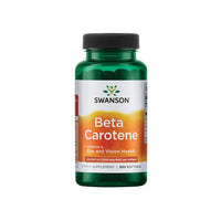 La vignette de Swanson Beta-Carotene est un complément alimentaire contenant 25000 UI de vitamine A en gélules dans un paquet de 300 softgels.