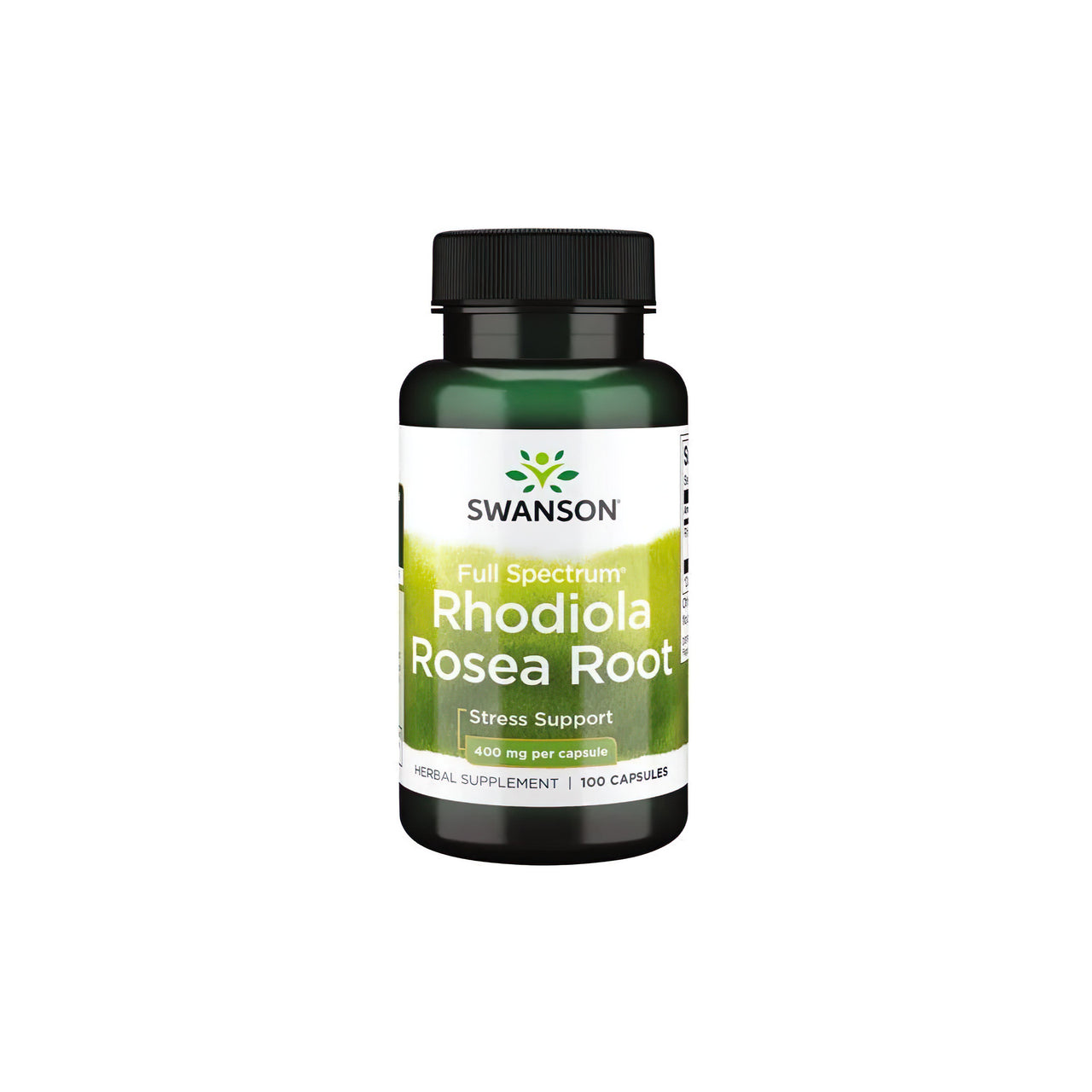 Swanson Rhodiola Rosea Root 400 mg 100 Capsules, une plante adaptogène connue pour combattre le stress.