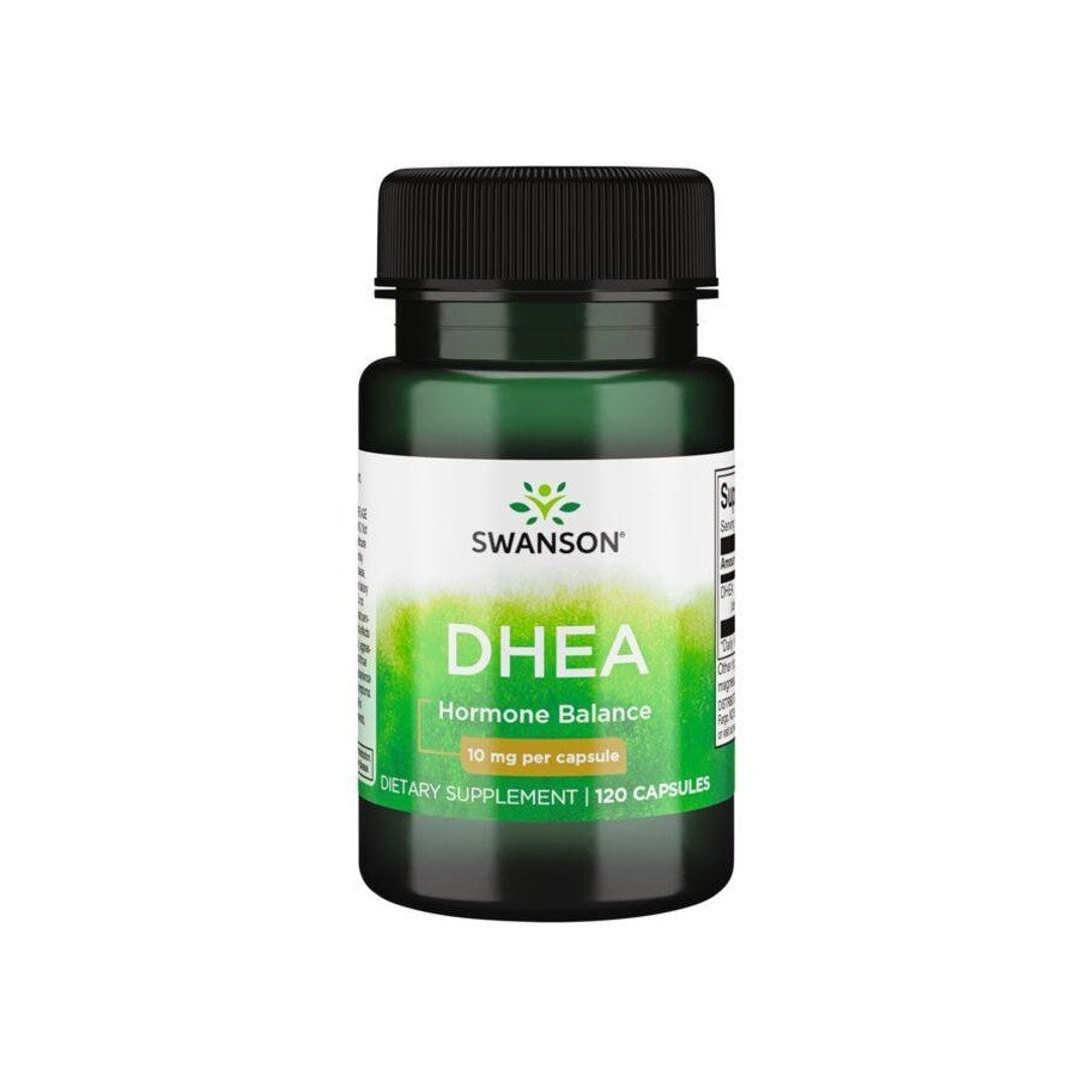 Un flacon de Swanson DHEA - 10 mg 120 gélules.