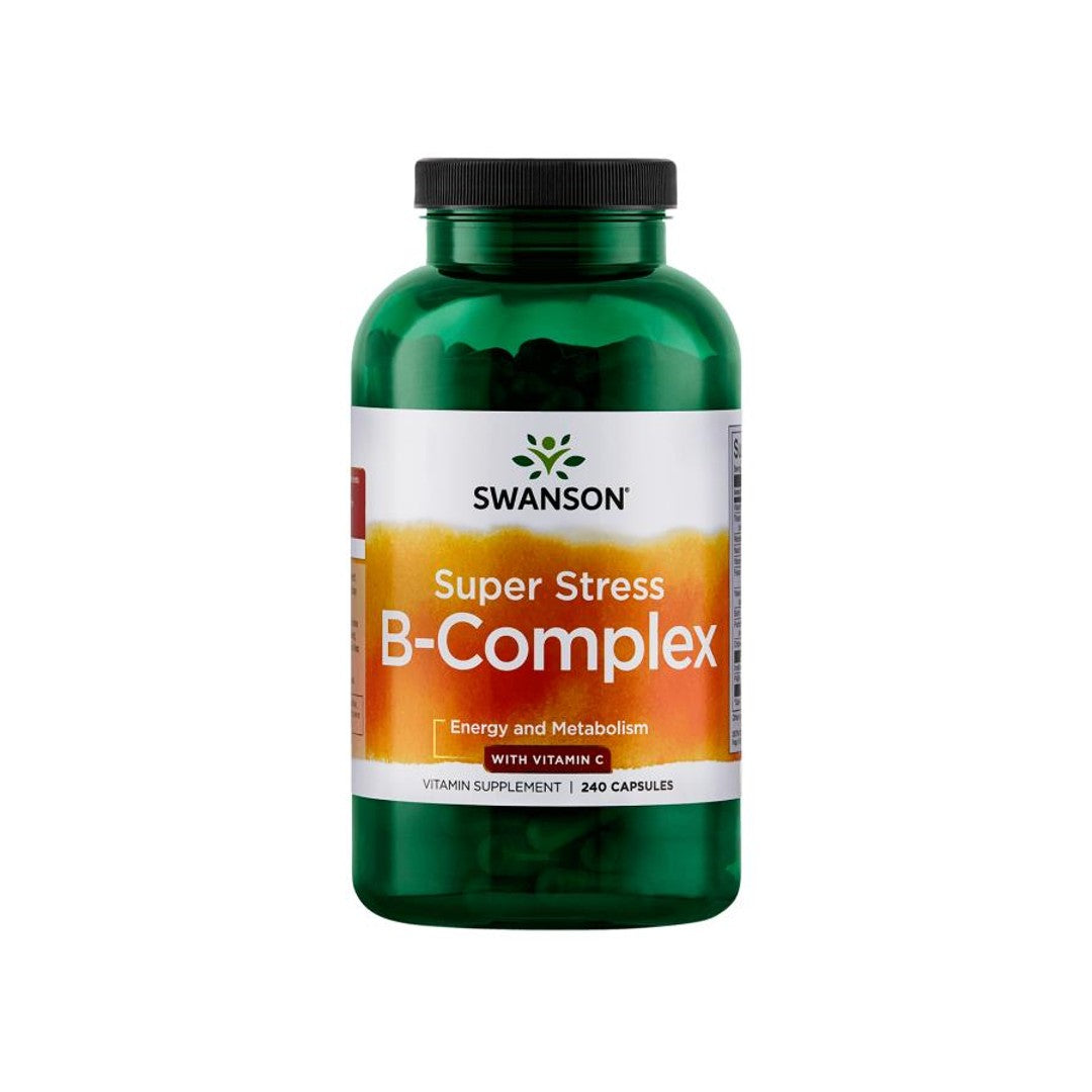 Swanson B-Complex avec Vitamine C - 500 mg 240 gélules.