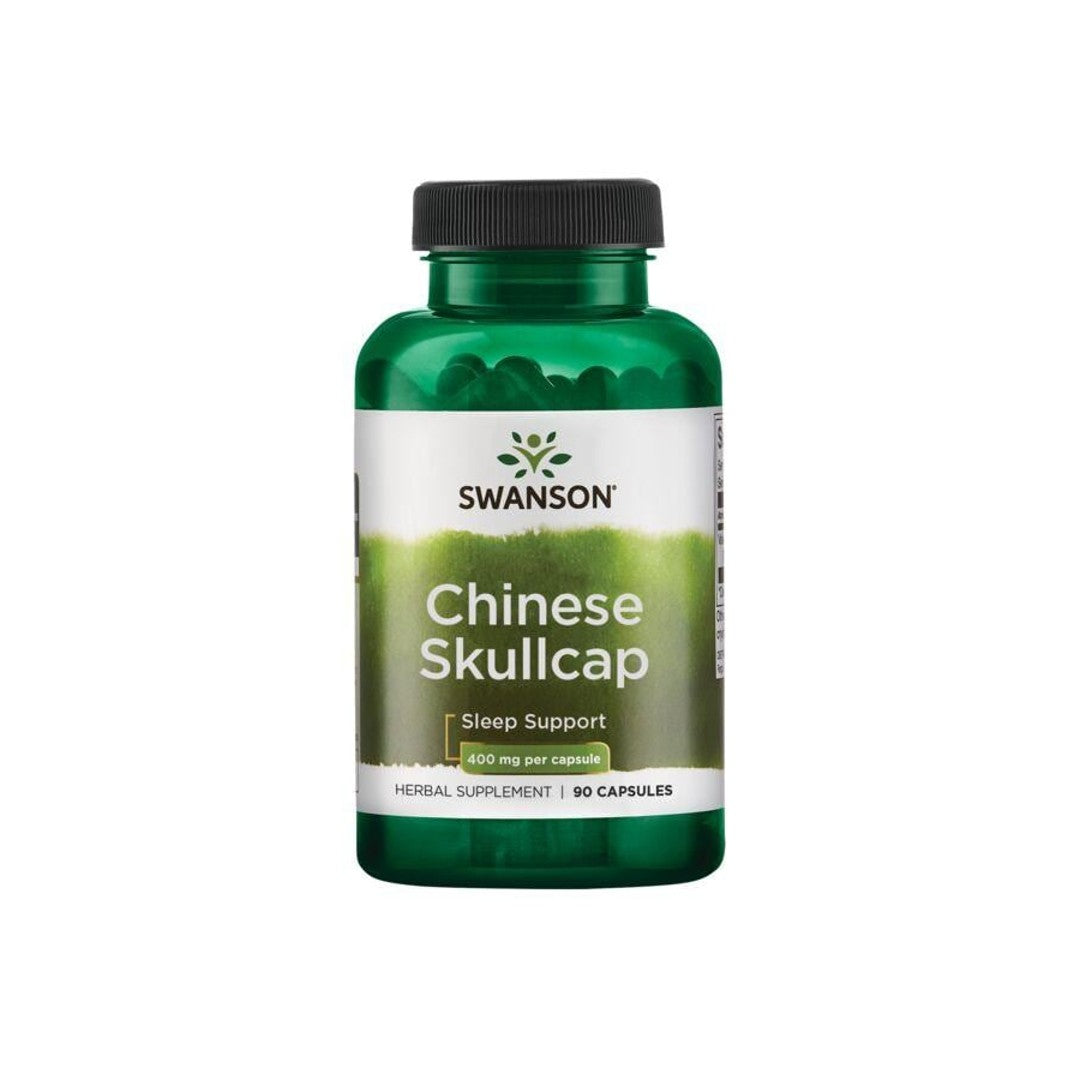 Un flacon de Swanson Chinese Skullcap - 400 mg 90 gélules.