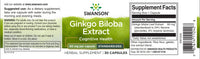 Vignette de l'étiquette de Swanson Ginkgo Biloba Extract 24% - 60 mg 30 capsules.
