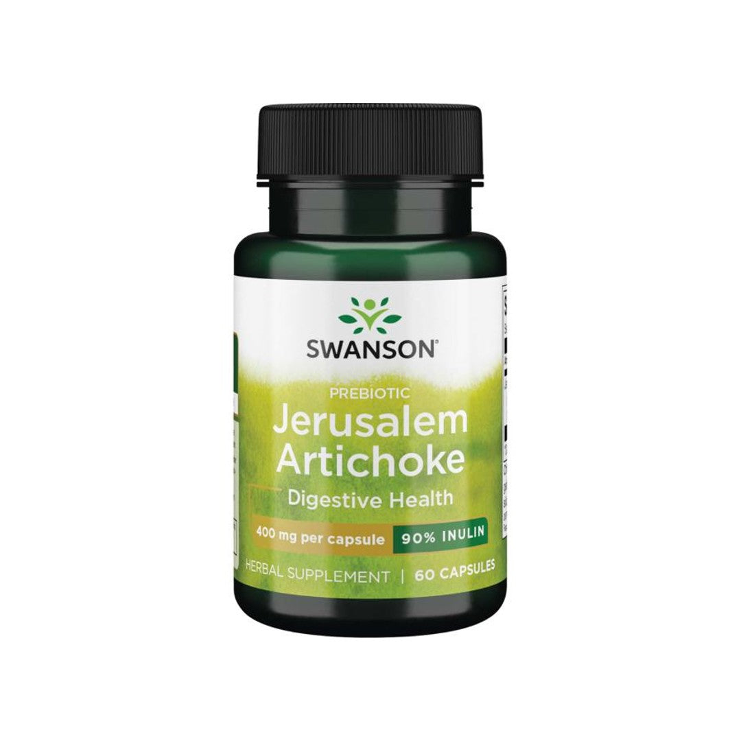 Swanson Les gélules de topinambour prébiotique sont un complément à base de plantes qui favorise la santé digestive.