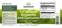 Vignette pour Swanson Boswellia et Curcumine - un complément alimentaire en 60 gélules.