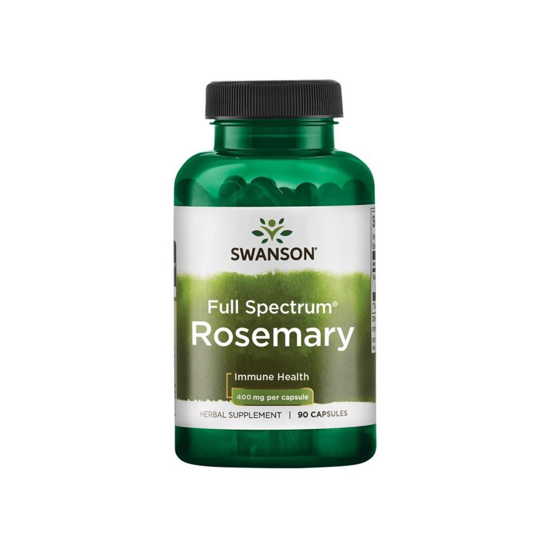 Swanson Romarin - 400 mg 90 gélules aide à combattre les radicaux libres grâce à ses propriétés antioxydantes.