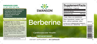 La vignette de Swanson Berbérine - 400 mg 60 gélules est un complément alimentaire.