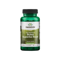 Vignette d'un flacon de complément alimentaire - 400 mg 60 gélules de Butea Superba Root de Swanson.