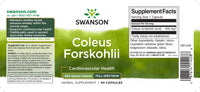 Vignette pour Coleus forskohlii - Swanson Coleus Forskohlii 400 mg 60 gélules.