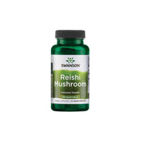 Vignette pour une bouteille de Swanson's Reishi Mushroom 600 mg 60 Veggie Capsules, connu pour ses bienfaits sur la santé immunitaire et ses propriétés antioxydantes.