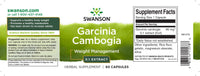 Vignette pour Swanson Garcinia Cambogia 5:1 Extract - 60 capsules supplément de perte de poids.