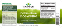 Vignette pour Swanson Boswellia - 800 mg 60 gélules complément alimentaire.