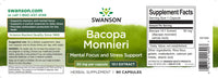 Vignette de Swanson Bacopa Monnieri 10:1 Extract - 50 mg dietary supplement.