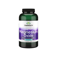 Vignette d'un flacon de Swanson Oxyde de magnésium - 200 mg 500 gélules.