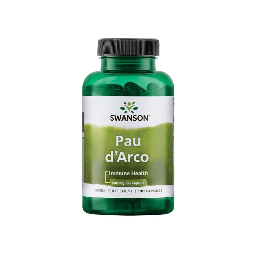 Swanson offers Pau d'Arco - 500 mg 100 capsules made from the powerful bark of the tropical tree.