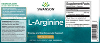 Vignette pour L-Arginine - 500 mg 100 gélules - label
