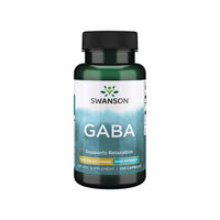 Vignette d'un flacon de Swanson GABA - 500 mg 100 gélules.