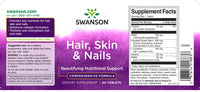 Poucette pour Swanson Cheveux, Peau et Ongles - 60 tabs supplement.
