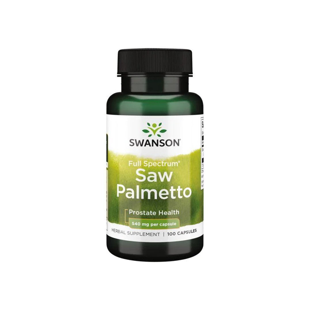 Swanson Saw Palmetto - 540 mg 100 gélules pour le soutien de la prostate.