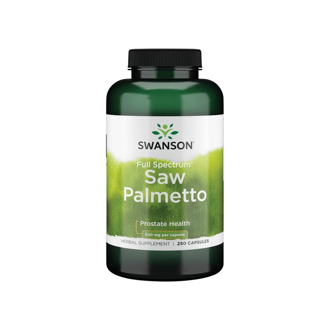 Swanson Saw Palmetto est un complément alimentaire présenté dans un flacon pratique de 250 gélules. Il est spécialement formulé pour soutenir la santé de la prostate et favoriser l'écoulement des voies urinaires.