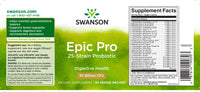 Vignette pour Epic Pro Probiotique à 25 souches - 30 gélules végétales par Swanson