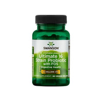 Vignette pour Swanson ultimate 16 strain probiotic with FOS - 60 vege capsules.