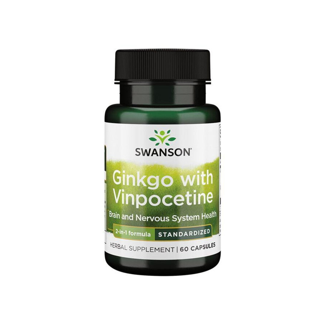 Swanson Ginkgo avec Vinpocetine - 60 gélules