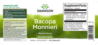 Vignette pour Swanson Bacopa Monnieri - 250 mg 90 gélules complément alimentaire.