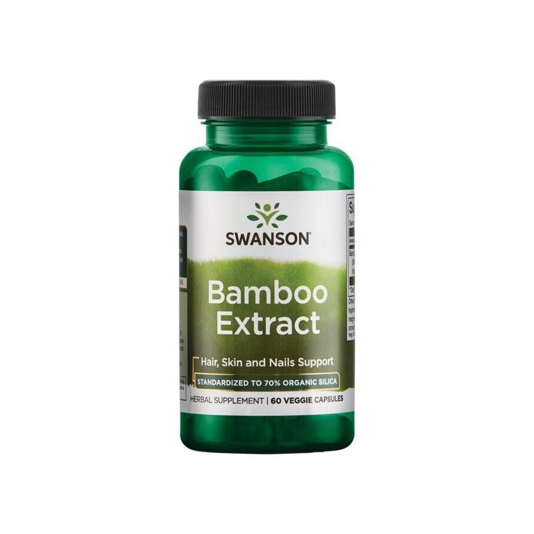 Complément alimentaire contenant Swanson Extrait de Bambou sous forme de gélules végétales de 300 mg.