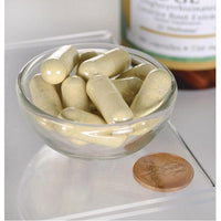 Vignette de DGL Deglycyrrhizinated Licorice - 750 mg 90 capsules par Swanson dans un bol à côté d'un penny.