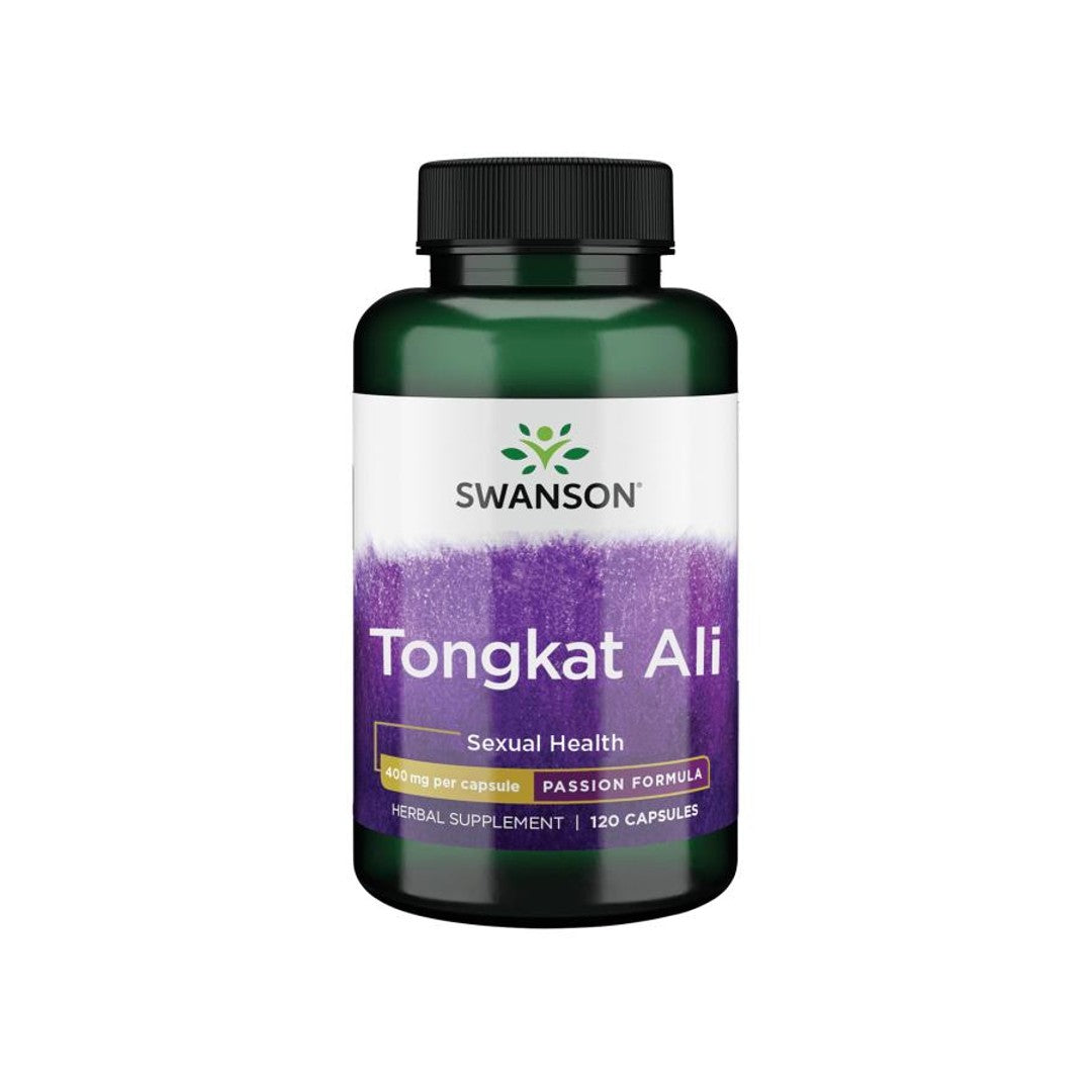 Améliorez la santé hormonale et la libido avec Swanson Tongkat Ali - 400 mg 120 gélules, un flacon puissant qui stimule l'endurance et la résistance.