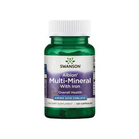 Vignette pour Swanson Multi Mineral With Iron - 120 capsules Albion Chelated with health benefits.