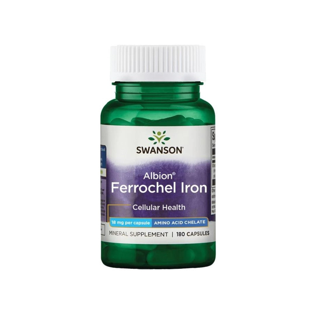 Swanson Ferrochel Iron - 18 mg 180 gélules Albion Chelated
