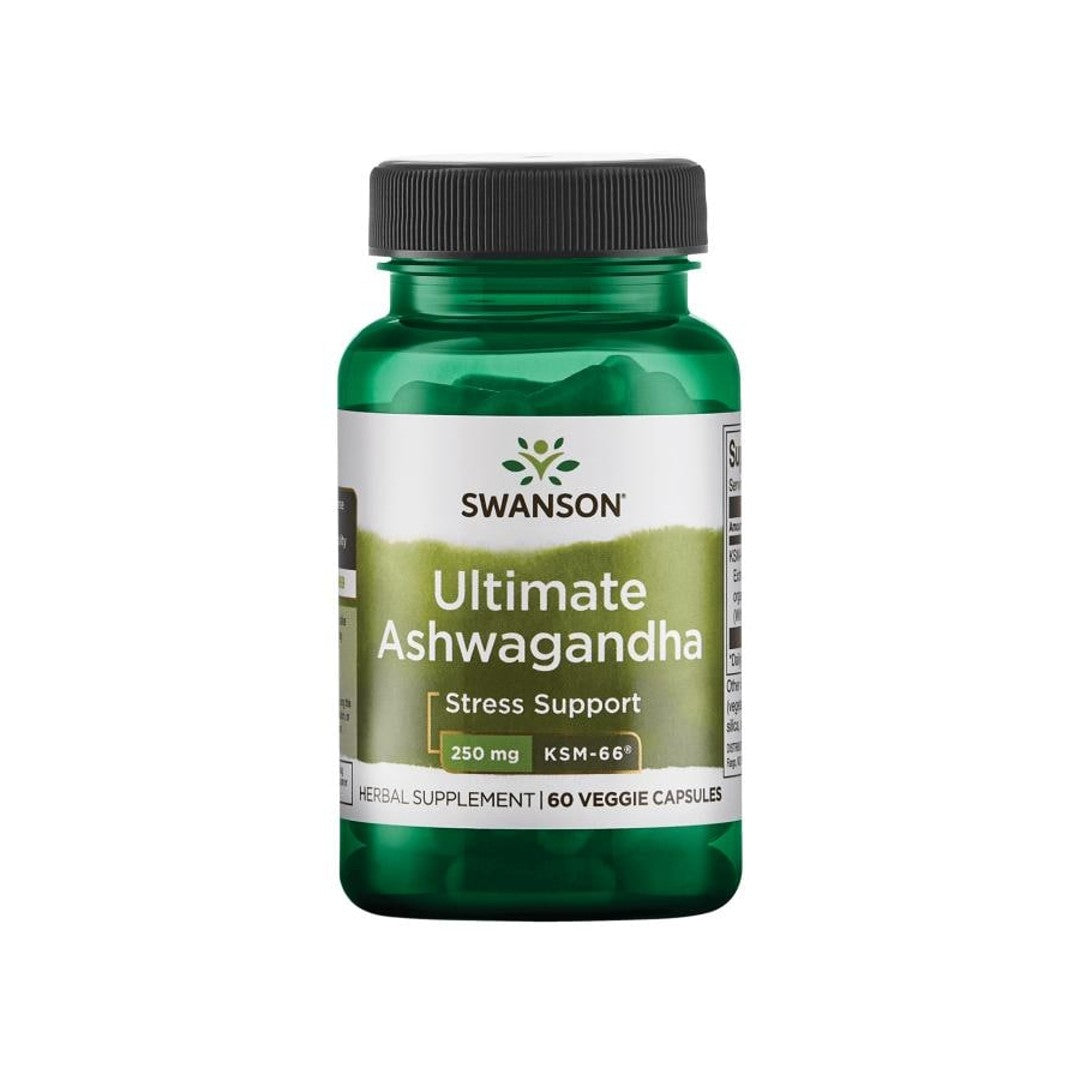 Swanson Ashwagandha - KSM-66 - 250 mg 60 gélules végétales.