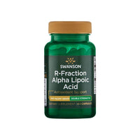 Vignette pour Swanson R-Fraction Alpha Lipoic Acid - 100 mg 60 gélules est un supplément antioxydant qui aide à maintenir des niveaux de sucre sanguin sains.