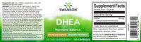 Vignette de l'étiquette de Swanson DHEA - 50 mg 120 gélules.