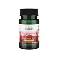 Vignette pour Un flacon de Swanson Resveratrol - 100 mg 30 gélules, offrant une protection antioxydante pour la longévité cellulaire et le bien-être cardiovasculaire.