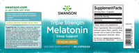 Vignette pour Swanson Melatonin - 10 mg 60 gélules.
