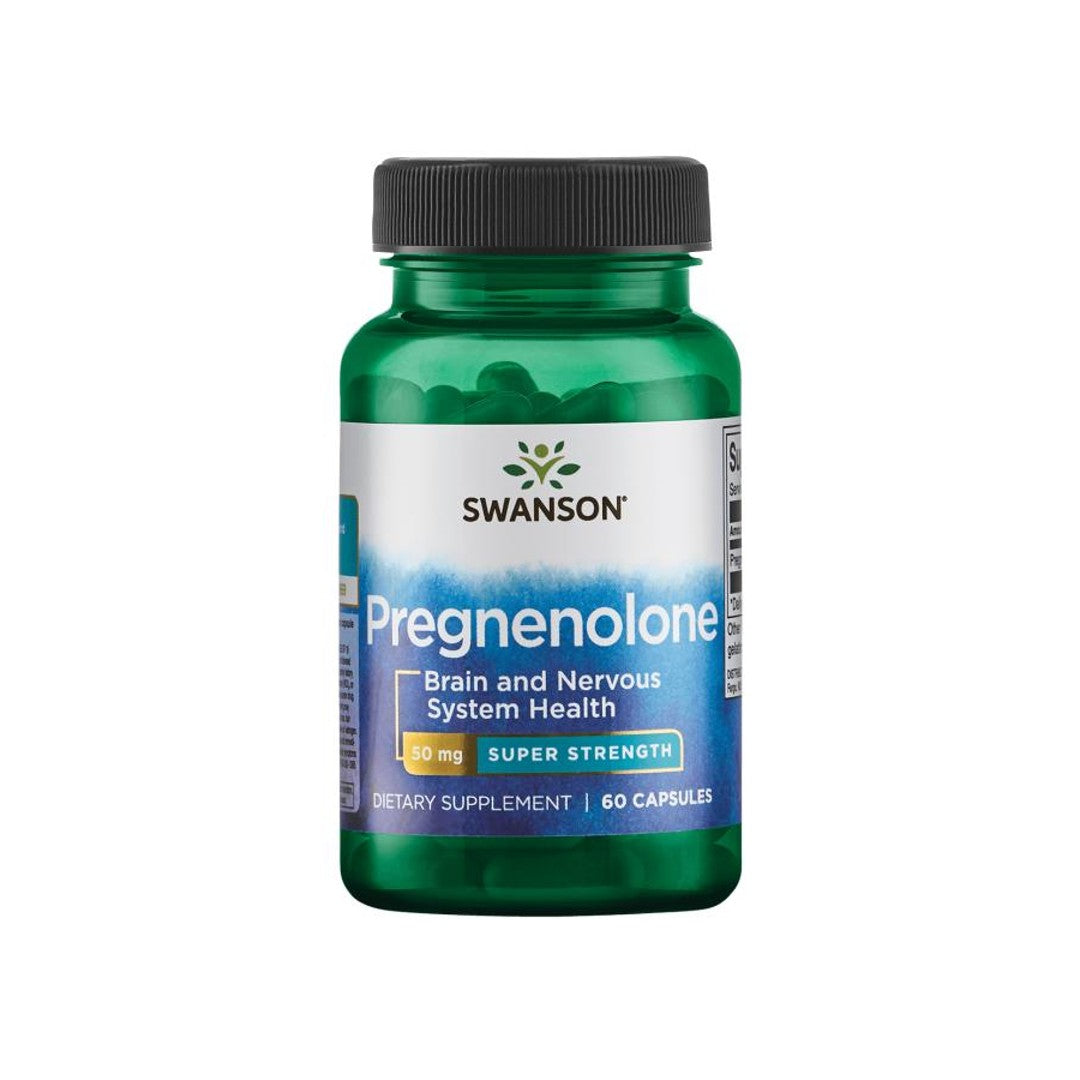 Swanson La prégnénolone - 50 mg 60 gélules est une prohormone et un précurseur hormonal qui soutient les fonctions cérébrales.