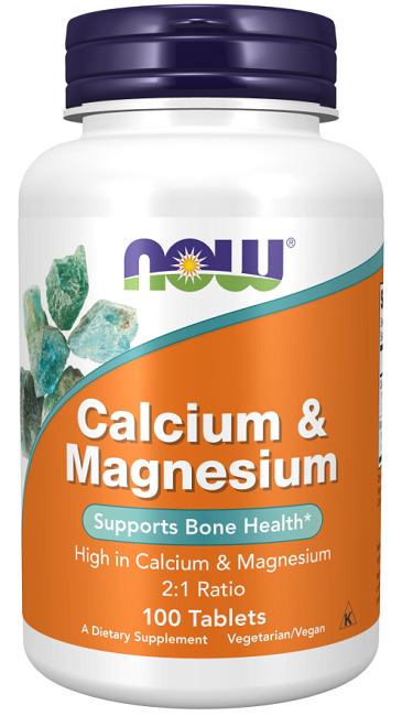Now Foods Complément alimentaire Calcium & Magnésium 100 comprimés.