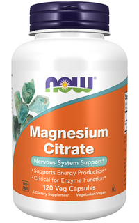Vignette pour Now Magnesium Citrate 120 Veg Capsules - Now Foods.