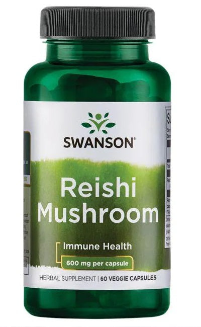 Découvrez les remarquables bienfaits pour la santé immunitaire du champignon Reishi de Swanson's 600 mg 60 Veggie Capsules, réputé pour ses propriétés antioxydantes.