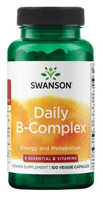 Une bouteille de Swanson B-Complex Daily 100 vcaps.