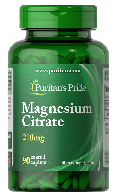 Puritan's Pride Citrate de magnésium 210 mg 90 gélules enrobées.