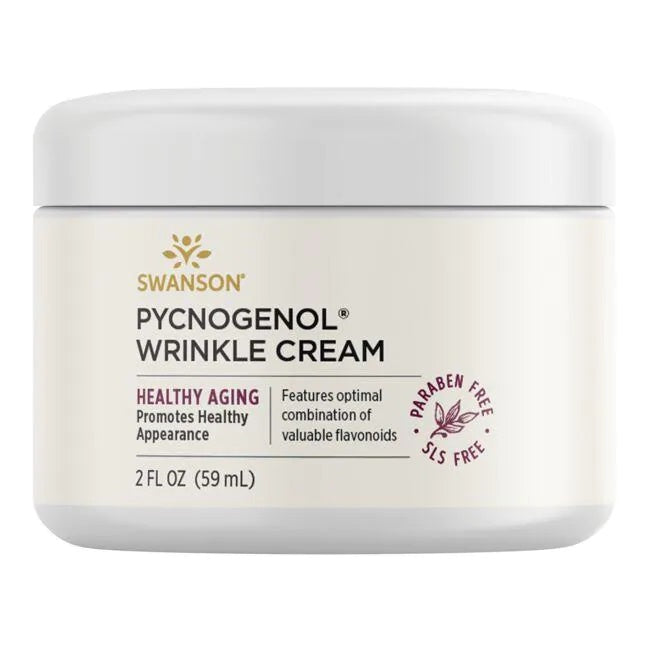 Shamason skincare présente Swanson's Pycnogenol Wrinkle Cream 59 ml, la crème anti-rides de choix.